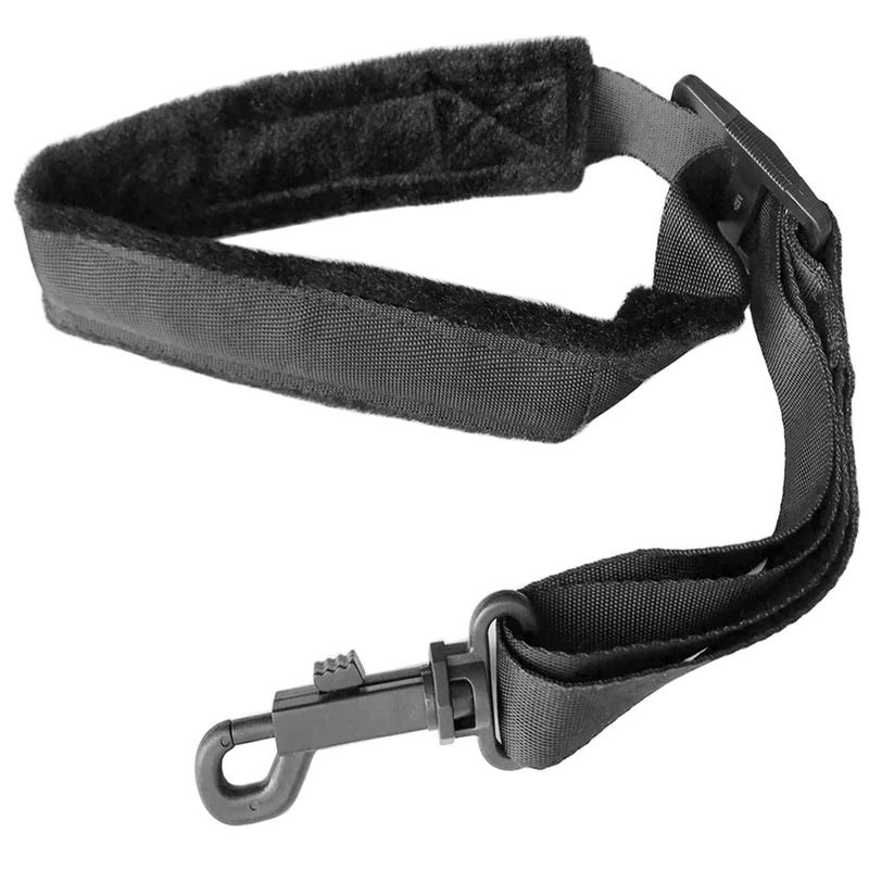 Morneve Saxophone Neck Strap Soft Padded Sax Strap for Alto Tenor Saxophone Baritone Soprano Clarinet Horn Music Thick Swivel Sheepskin Suede Villus Snap Hook Men Women Kids - Image 1
